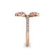6 - Kevia Pink Tourmaline with Side Diamonds Bypass Ring 