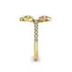 6 - Kevia Yellow Diamond and Pink Tourmaline with Side Diamonds Bypass Ring 