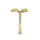 6 - Kevia Yellow Diamond and Peridot with Side Diamonds Bypass Ring 