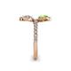 6 - Kevia Diamond and Peridot with Side Diamonds Bypass Ring 