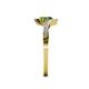 6 - Eleni Green Garnet and Emerald with Side Diamonds Bypass Ring 