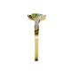 6 - Eleni Green Garnet and Blue Topaz with Side Diamonds Bypass Ring 