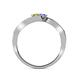 5 - Eleni Yellow Diamond and Tanzanite with Side Diamonds Bypass Ring 