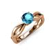 4 - Senara Desire London Blue Topaz Engagement Ring 