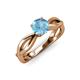 4 - Senara Desire Blue Topaz Engagement Ring 