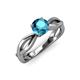 4 - Senara Desire London Blue Topaz Engagement Ring 
