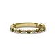 1 - Ashlyn 1.80 mm Smoky Quartz and Diamond 3/4 Eternity Band 