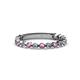 1 - Ashlyn 1.80 mm Pink Tourmaline and Diamond 3/4 Eternity Band 