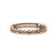 1 - Ashlyn 1.80 mm Citrine and Diamond 3/4 Eternity Band 