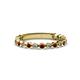 1 - Ashlyn 1.80 mm Red Garnet and Diamond 3/4 Eternity Band 