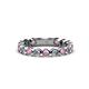 1 - Ashlyn 2.30 mm Pink Tourmaline and Diamond 3/4 Eternity Band 