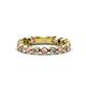 1 - Ashlyn 2.30 mm Pink Tourmaline and Diamond 3/4 Eternity Band 