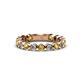 1 - Ashlyn 2.30 mm Citrine and Diamond 3/4 Eternity Band 