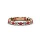 1 - Ashlyn 2.30 mm Ruby and Diamond 3/4 Eternity Band 