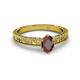 2 - Florian Classic 7x5 mm Oval Cut Red Garnet Solitaire Engagement Ring 