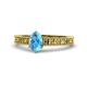 1 - Florian Classic 7x5 mm Oval Cut Blue Topaz Solitaire Engagement Ring 