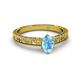 2 - Florian Classic 7x5 mm Oval Cut Blue Topaz Solitaire Engagement Ring 