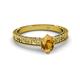 2 - Florian Classic 7x5 mm Oval Cut Citrine Solitaire Engagement Ring 