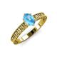 3 - Florian Classic 7x5 mm Oval Cut Blue Topaz Solitaire Engagement Ring 