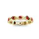 3 - Breanna 1.70 mm Red Garnet Eternity Band 
