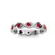 3 - Breanna 1.70 mm Red Garnet Eternity Band 