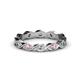 1 - Breanna 1.70 mm Pink Tourmaline and Diamond Eternity Band 