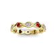 3 - Breanna 1.70 mm Red Garnet and Diamond Eternity Band 