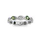 3 - Breanna 1.70 mm Green Garnet and Diamond Eternity Band 