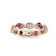 3 - Breanna 1.70 mm Rhodolite Garnet and Diamond Eternity Band 