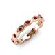 4 - Breanna 1.70 mm Red Garnet Eternity Band 