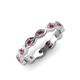 4 - Breanna 1.70 mm Rhodolite Garnet Eternity Band 