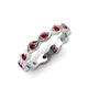 4 - Breanna 1.70 mm Red Garnet Eternity Band 