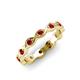 4 - Breanna 1.70 mm Red Garnet Eternity Band 