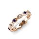 4 - Breanna 1.70 mm Blue Sapphire and Diamond Eternity Band 