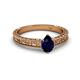 2 - Florian Classic 7x5 mm Pear Cut Blue Sapphire Solitaire Engagement Ring 