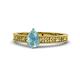 1 - Florian Classic 7x5 mm Pear Cut Aquamarine Solitaire Engagement Ring 