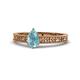 1 - Florian Classic 7x5 mm Pear Cut Aquamarine Solitaire Engagement Ring 