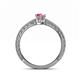 4 - Florian Classic 7x5 mm Pear Cut Pink Tourmaline Solitaire Engagement Ring 
