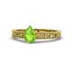 1 - Florian Classic 7x5 mm Pear Cut Peridot Solitaire Engagement Ring 
