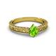 2 - Florian Classic 7x5 mm Pear Cut Peridot Solitaire Engagement Ring 