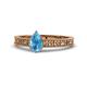 1 - Florian Classic 7x5 mm Pear Cut Blue Topaz Solitaire Engagement Ring 