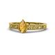 1 - Florian Classic 7x5 mm Pear Cut Citrine Solitaire Engagement Ring 