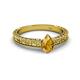 2 - Florian Classic 7x5 mm Pear Cut Citrine Solitaire Engagement Ring 
