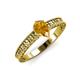 3 - Florian Classic 7x5 mm Pear Cut Citrine Solitaire Engagement Ring 
