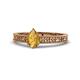 1 - Florian Classic 7x5 mm Pear Cut Citrine Solitaire Engagement Ring 