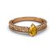 2 - Florian Classic 7x5 mm Pear Cut Citrine Solitaire Engagement Ring 