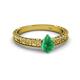 2 - Florian Classic 7x5 mm Pear Cut Emerald Solitaire Engagement Ring 