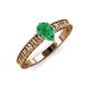 3 - Florian Classic 7x5 mm Pear Cut Emerald Solitaire Engagement Ring 