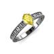 3 - Florian Classic 7x5 mm Pear Cut Yellow Sapphire Solitaire Engagement Ring 