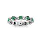 3 - Breanna 2.20 mm Emerald Eternity Band 